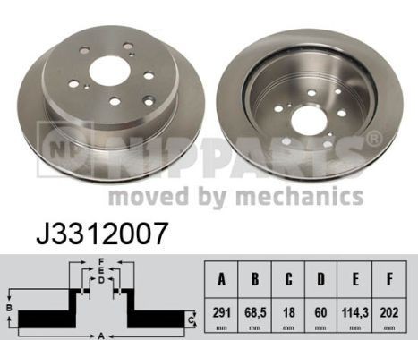 NIPPARTS Brake disc Article number: J3312007 cheaply