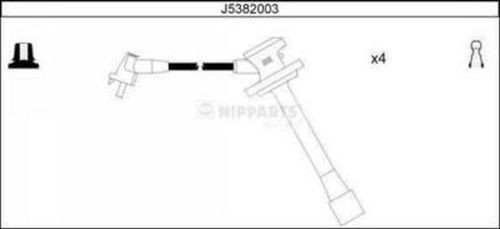 NIPPARTS Ignition Cable Kit Article number: J5382003 cheaply