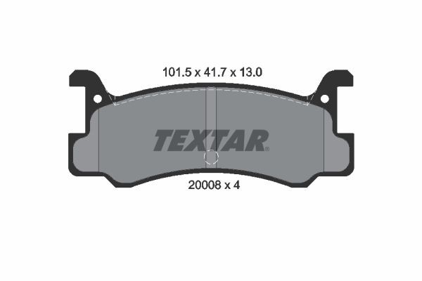 TEXTAR Brake pad set Article number: 2000801 cheaply