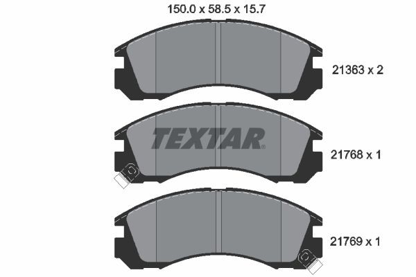 TEXTAR Piduriklotsid Artikli number: 2136301 soodsalt