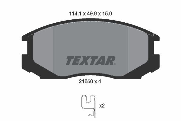 TEXTAR Brake pad set Article number: 2165001 cheaply