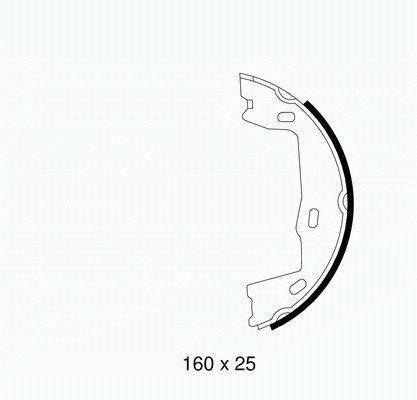 TEXTAR Handbrake shoes Article number: 2610501 cheaply