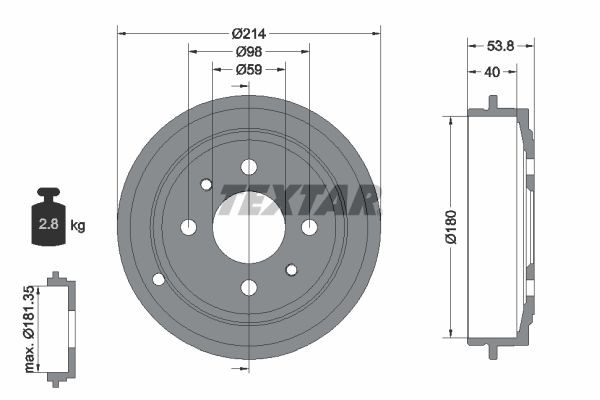 TEXTAR Piduritrummel Artikli number: 94014800 soodsalt