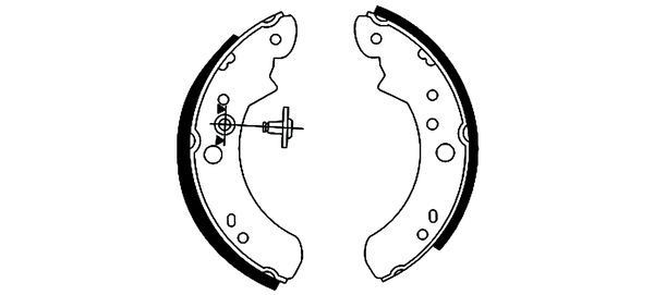 TEXTAR Brake Shoe Set Article number: 91037600 cheaply