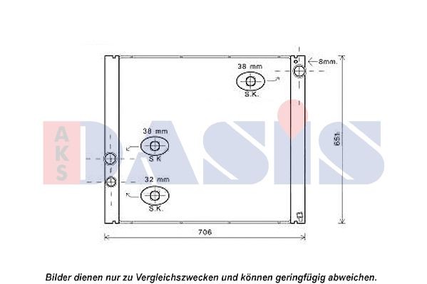 AKS DASIS Engine radiator Article number: 020022N cheaply