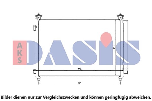 AKS DASIS Air conditioning condenser Article number: 112041N cheaply