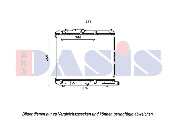 AKS DASIS Engine radiator Article number: 150115N cheaply