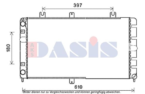 AKS DASIS Engine radiator Article number: 490016N cheaply