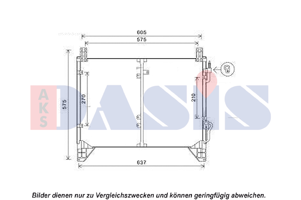 AKS DASIS Air conditioning condenser Article number: 512055N cheaply