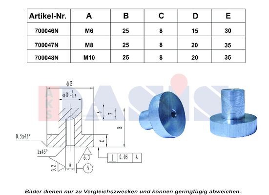 AKS DASIS Bolt Varenummer: 700046N billige