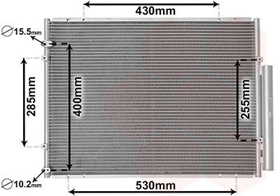 VAN WEZEL Air conditioning condenser Article number: 53005574 cheaply