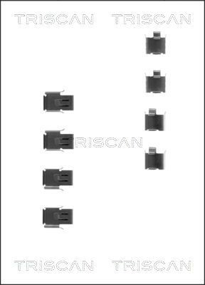 TRISCAN 8105 421585 Lisakomplekt, ketaspiduriklotsid COLT 1.6 Turbo ECi 125 HP Bensiin 1988