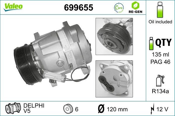 VALEO Klimakompressor Varenummer: 699655 billige