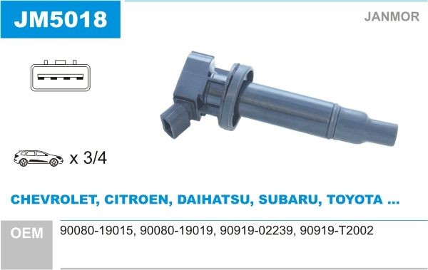 JANMOR Ignition coil Article number: JM5018 cheaply