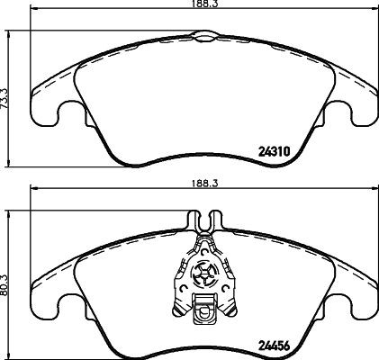 MINTEX Brake pad set Article number: MDB2831 cheaply