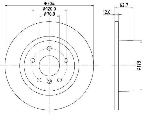 MINTEX Brake disc Article number: MDC985 cheaply