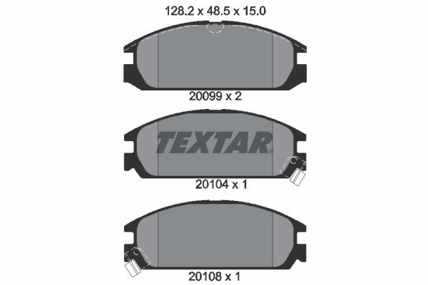 TEXTAR Bromsbelägg Artikelnummer: 2009902 billigt