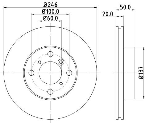 MINTEX Brake disc Article number: MDC1457 cheaply