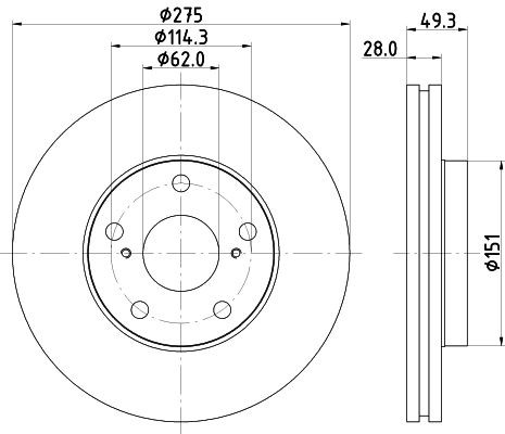 MINTEX Brake disc Article number: MDC898 cheaply