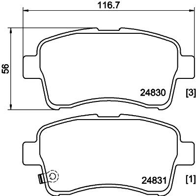 MINTEX Brake pad set Article number: MDB2275 cheaply