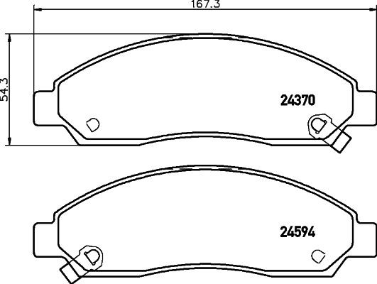 MINTEX Brake pad set Article number: MDB2632 cheaply