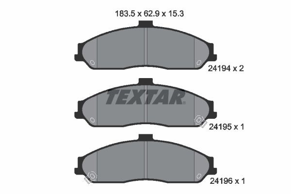 TEXTAR Brake pad set Article number: 2419401 cheaply