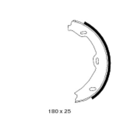 TEXTAR Handbrake shoes Article number: 91058900 cheaply