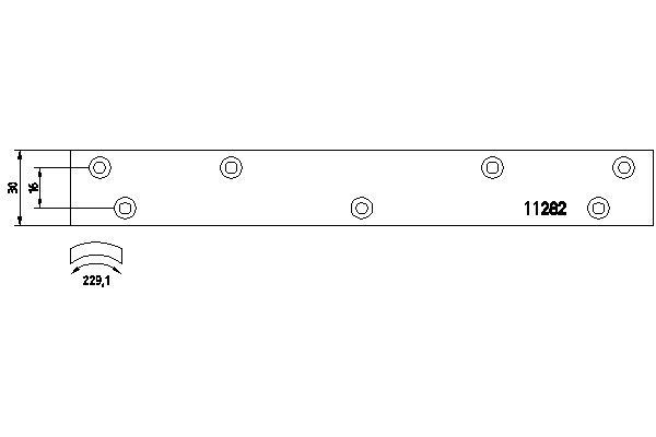 TEXTAR Brake Lining Kit, drum brake Article number: 1128201 cheaply