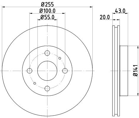 MINTEX Brake disc Article number: MDC1510 cheaply