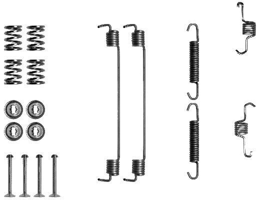 TEXTAR 97031000 Accessory Kit, brake shoes YPSILON 1.3 JTD (843.AXD11, 843.AXD1A) 70 PS Diesel 2011