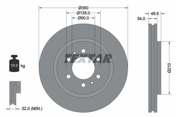 TEXTAR Bremsecylinder Varenummer: 34063400 billige
