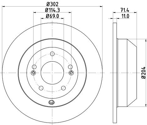 MINTEX Brake disc Article number: MDC2245 cheaply