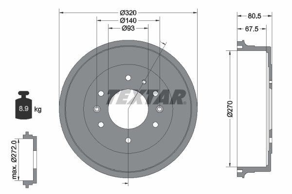 TEXTAR Piduritrummel Artikli number: 94033500 soodsalt
