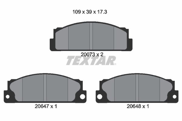 TEXTAR Brake pad set Article number: 2007306 cheaply