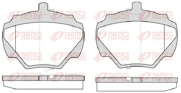 REMSA Brake pad set Article number: 0222.10 cheaply