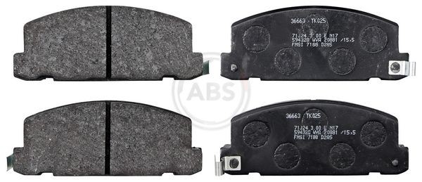 A.B.S. Brake pad set Article number: 36663 cheaply