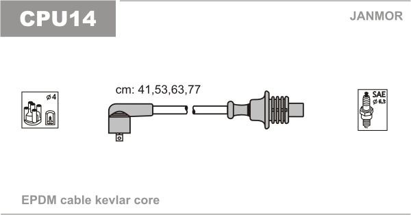 JANMOR Ignition Cable Kit Article number: CPU14 cheaply
