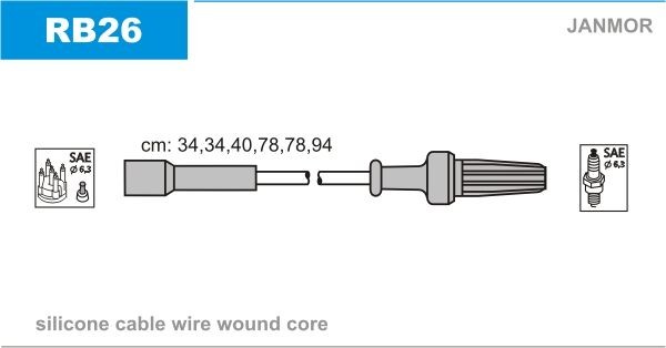 JANMOR Ignition Cable Kit Article number: RB26 cheaply