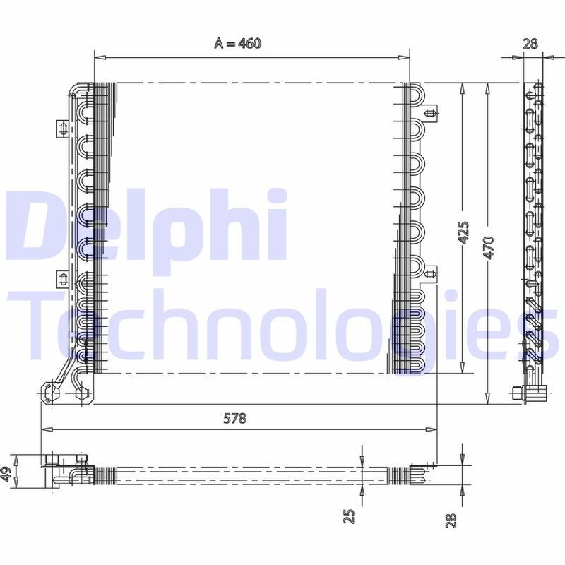 DELPHI Air conditioning condenser Article number: TSP0225167 cheaply