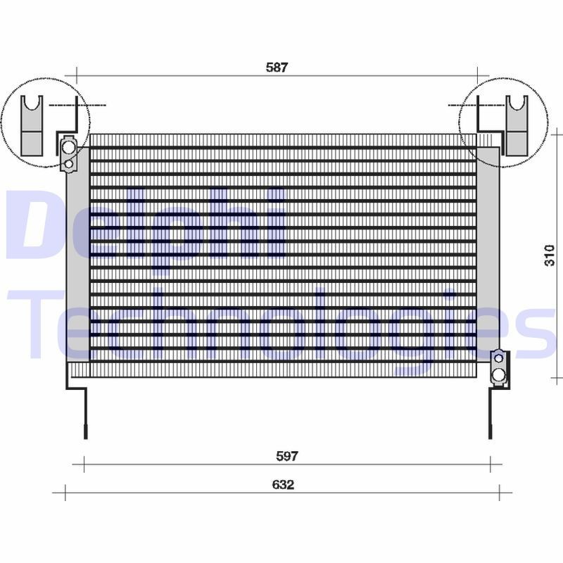 DELPHI Air conditioning condenser Article number: TSP0225006 cheaply