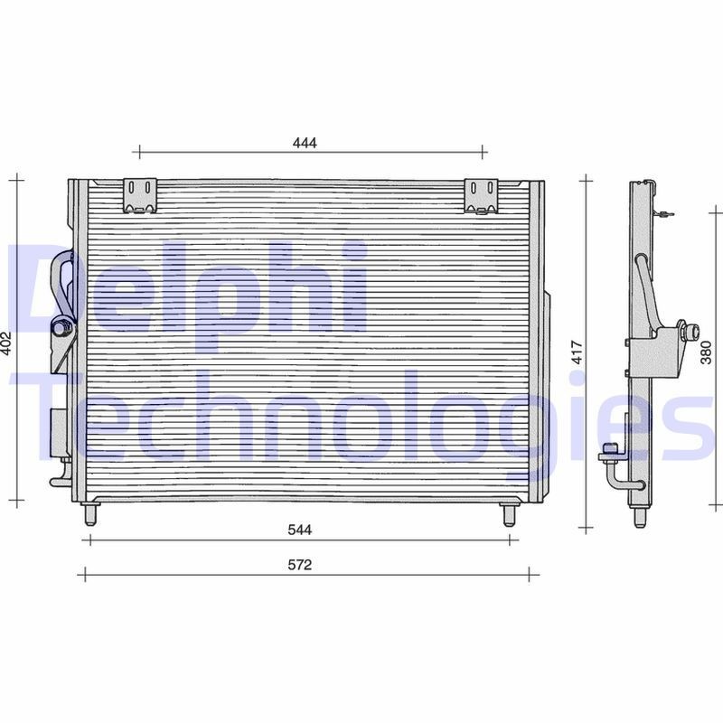 DELPHI Air conditioning condenser Article number: TSP0225106 cheaply