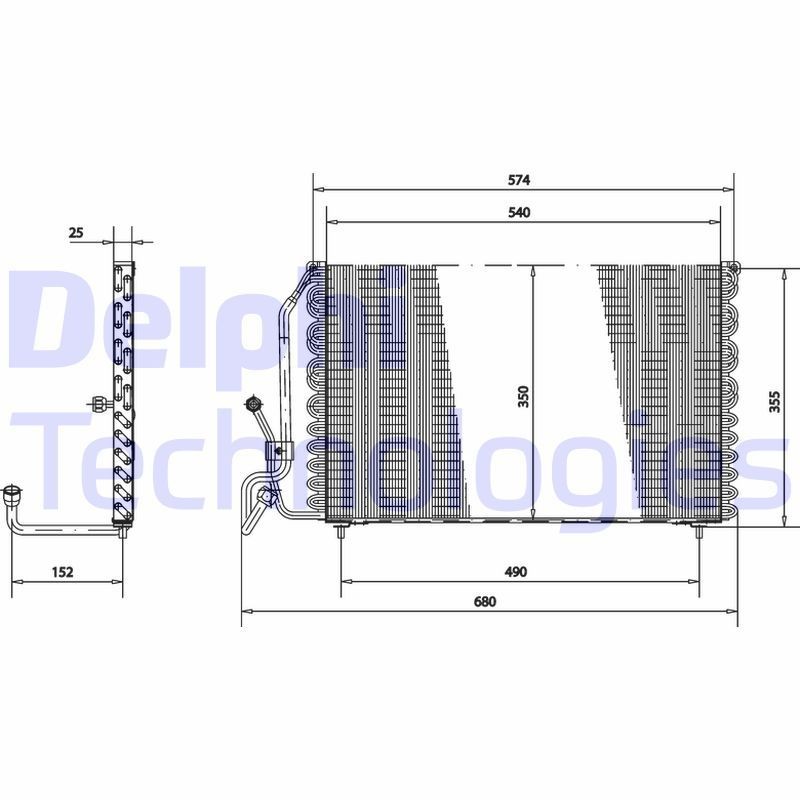 DELPHI Air conditioning condenser Article number: TSP0225177 cheaply