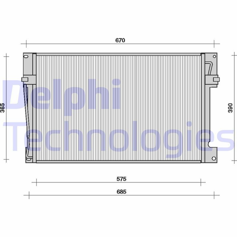 DELPHI Air conditioning condenser Article number: TSP0225078 cheaply
