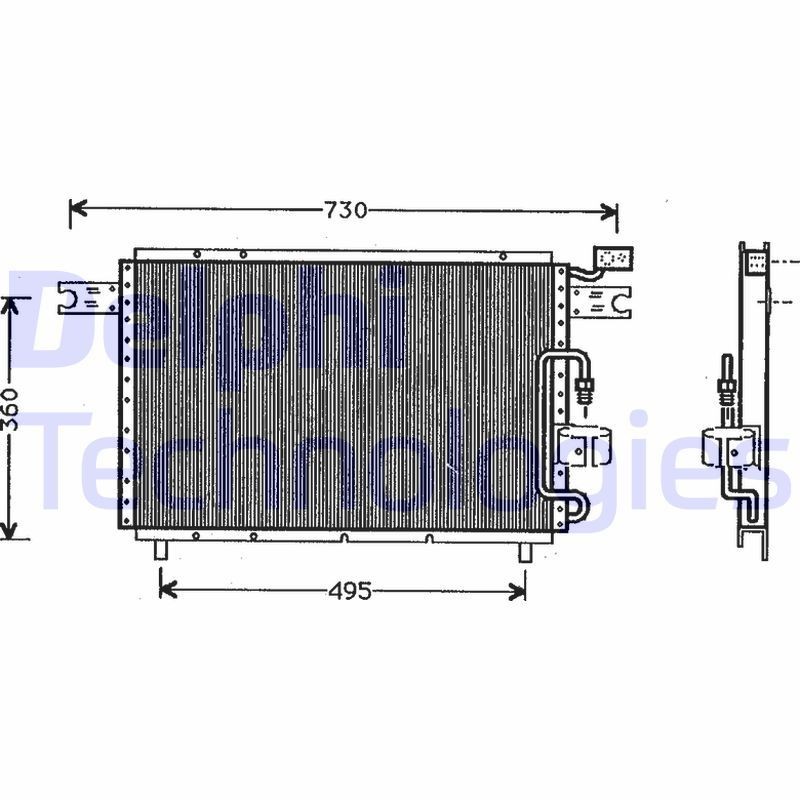 DELPHI Air conditioning condenser Article number: TSP0225291 cheaply