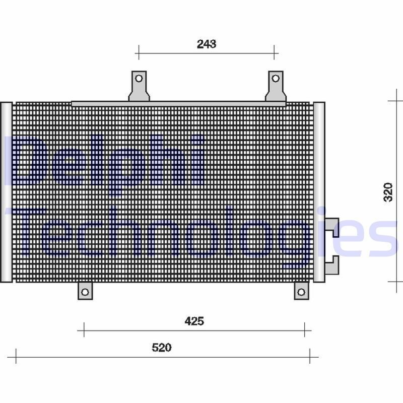 DELPHI Air conditioning condenser Article number: TSP0225001 cheaply
