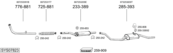 BOSAL Front Silencer Article number: 292-215 cheaply