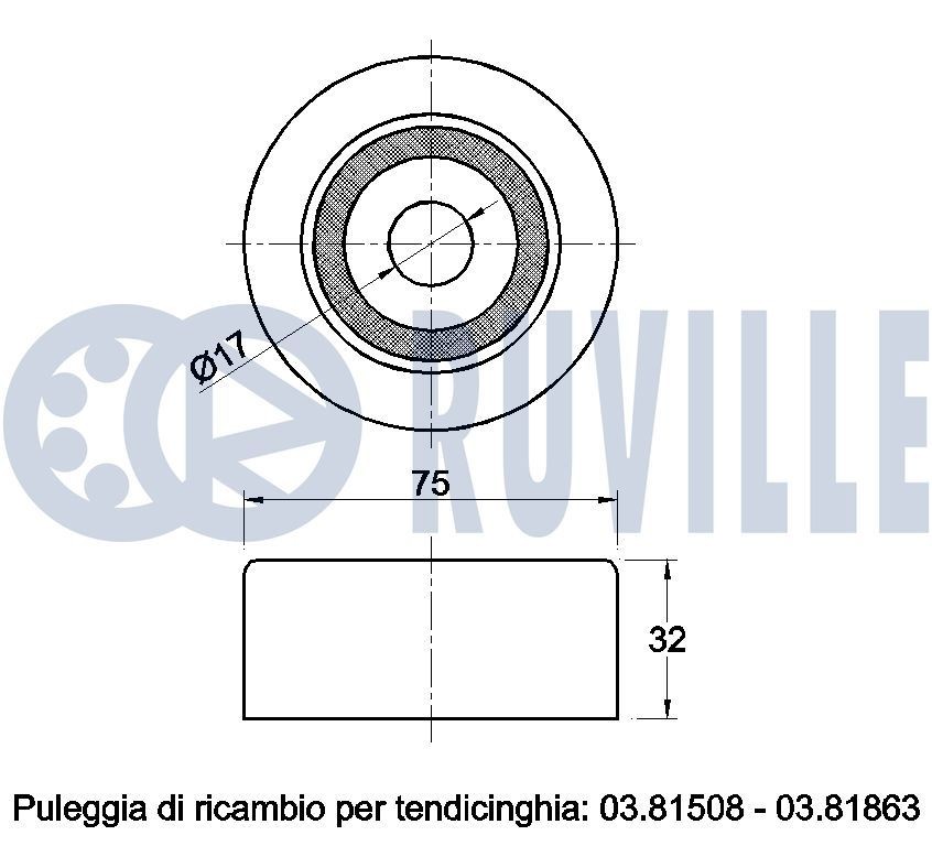 RUVILLE 57336 Vibration Damper, timing belt L 200 3.5 Flex 4WD (KB9T) 200 PS Petrol/Ethanol 2016