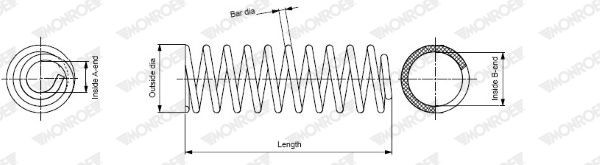 MONROE Coil spring Article number: SP1930 cheaply