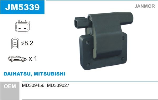 JANMOR Ignition coil Article number: JM5339 cheaply