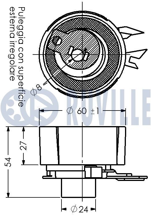 RUVILLE Anti-Friction Bearing, suspension strut support mounting Article number: 865201 cheaply